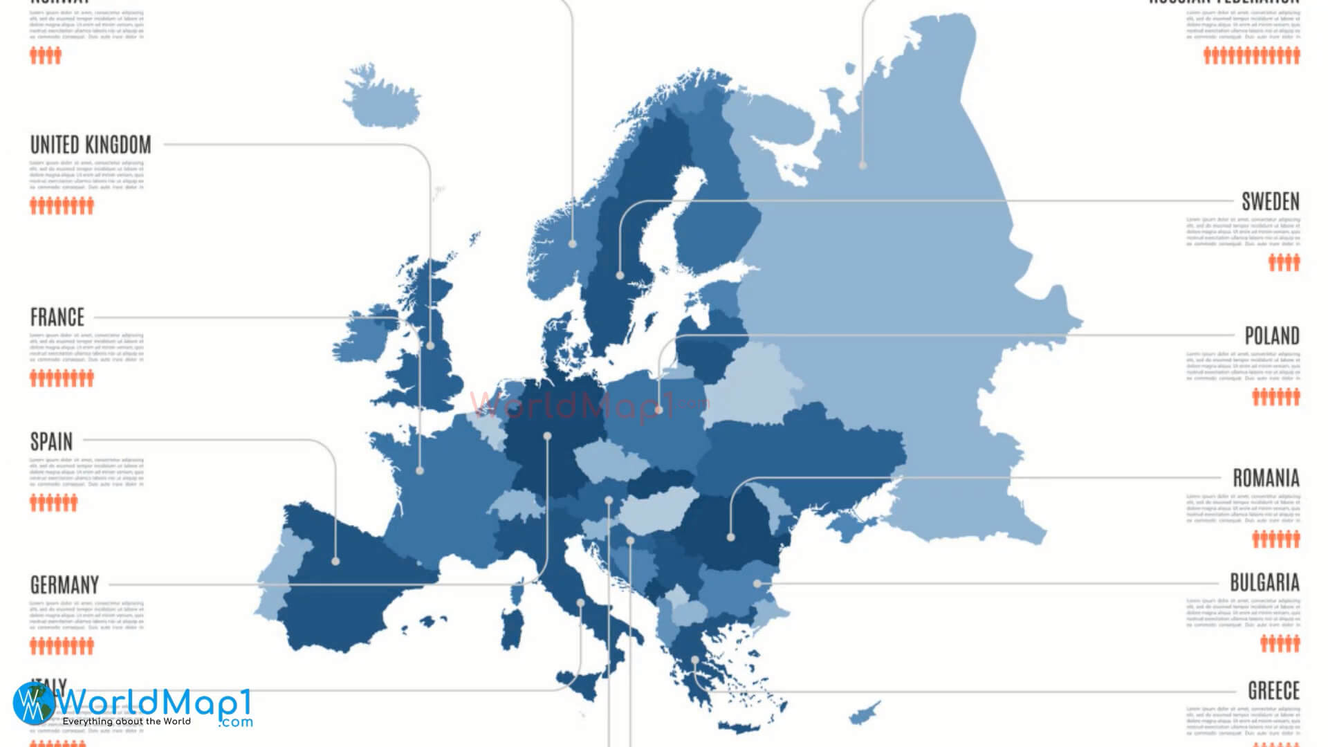 Europe Population Density Map